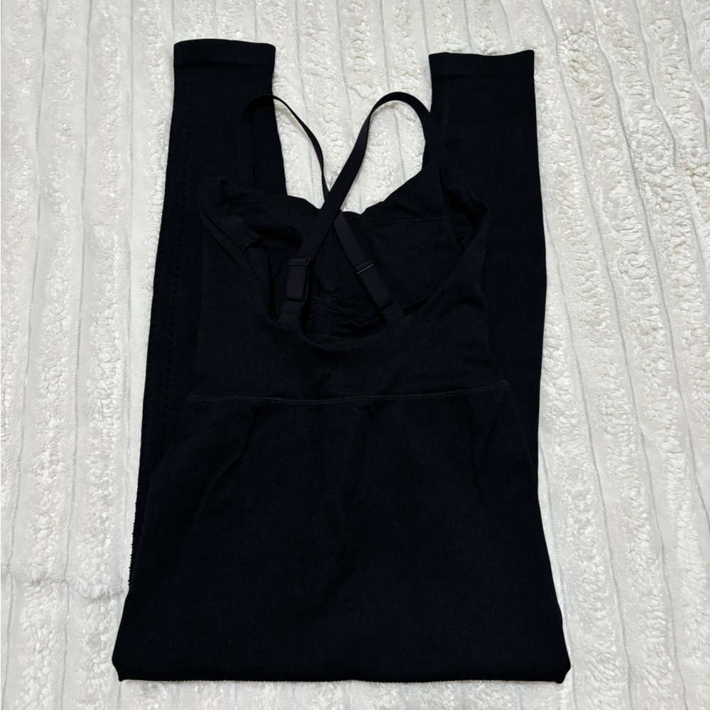 Fabletics Black Ribbed Jumpsuit - image 3